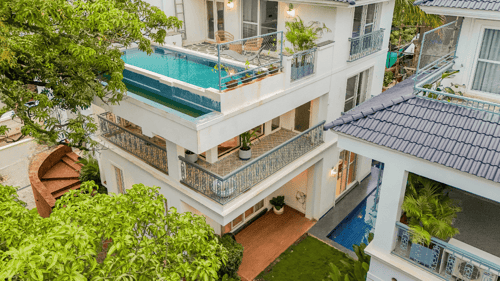 Purple Coral | Luxe 5-BHK Villa With Two Private Pools & Lift Near Chapora Fort