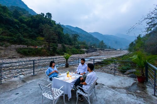 Granny’s Den | 3-BHK Pet-friendly With Living Room, Shared Pool, Restaurant & Gazebo by the River