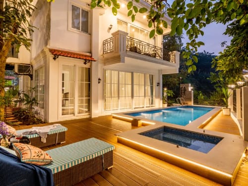 Suntuarios Casa Ivy | 4-BHK | Pvt Pool | Jacuzzi | Gazebo | Lift