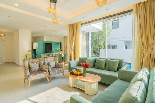 Laguna Aurelia | Luxe 4-BHK Villa Near Popular Beaches With Pvt Pool & Garden