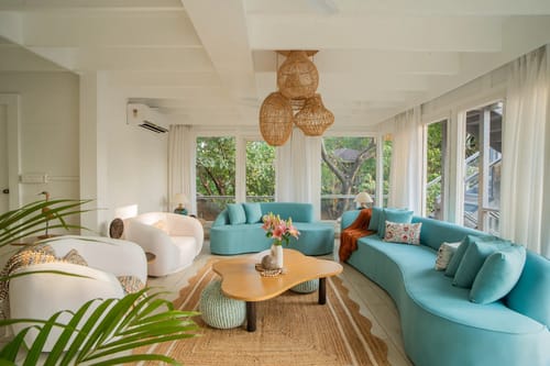 House of Neptune | 3-BHK Retreat with Gazebo & Bar | 10 mtrs from Ashwem Beach