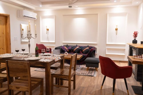 Maple House | Hillside 3-BHK Retreat with Private Pool, Jacuzzi, Open Pizzeria & Bonfire Area