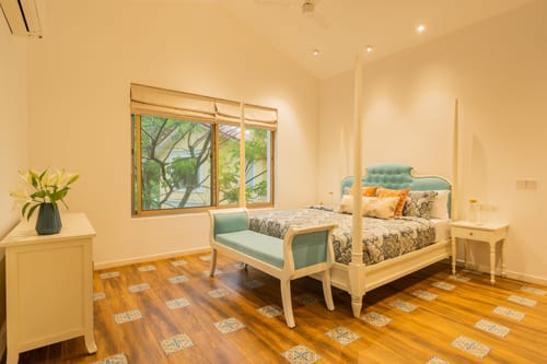 Kensho Daisy | Serene 5-BHK Villa With Private Pool, Common Pool, & Lift; Near Popular Beaches