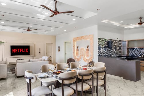 Shreya Blossom Retreat | 4-BHK Villa With Private Pool, Gazebo, Garden, Bar & Scenic Aravali Views