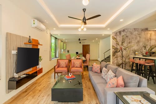 Villa Judiline | Elegant Pet-friendly 3-BHK Villa With Pvt Pool, Indoor Bar & Outdoor Sitting