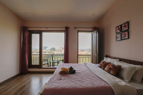 Anantara | 3-BHK | Pet-Friendly Farmstay With Private Pool | Camel Rides & more 