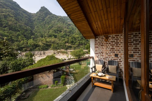 Granny’s Den | 3-BHK Pet-friendly With Living Room, Shared Pool, Restaurant & Gazebo by the River