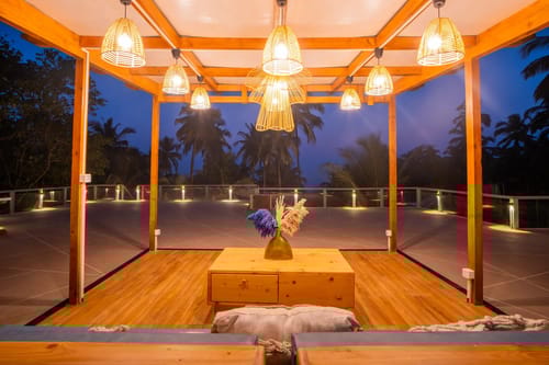 House of Neptune | 3-BHK Retreat with Gazebo & Bar | 10 mtrs from Ashwem Beach