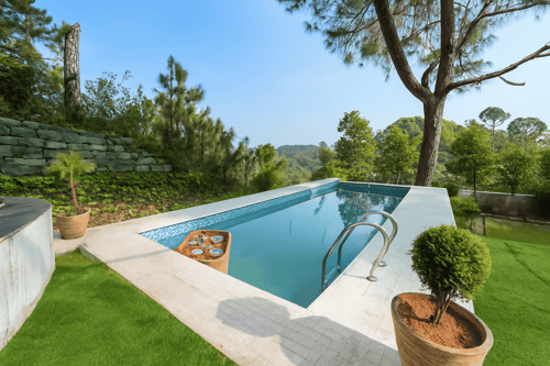 Stars and WindSongs | 1 Suite with Summer Pool, Private Balcony, Garden, Games, Restro & Hill Views