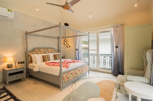 Purple Coral | Luxe 5-BHK Villa With Two Private Pools & Lift Near Chapora Fort