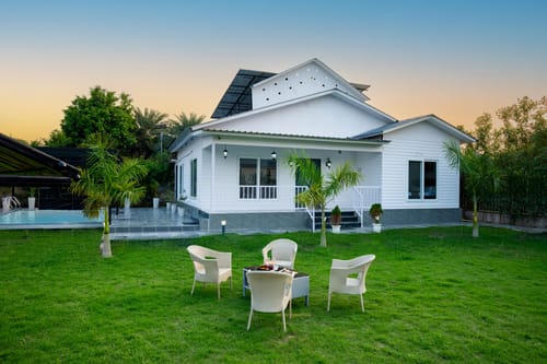 Nathaniel | Pet-friendly 3-BHK Farmhouse With Private Pool, Gazebo & Lush Garden