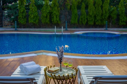 Sanisa Farm |  3-BHK Farmhouse With Private Pool, Game Zone & Lush Garden