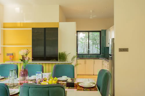 Laguna Camellia | Opulent 4-BHK Getaway Near Popular Beaches With Private Pool, Balcony & Indoor Bar