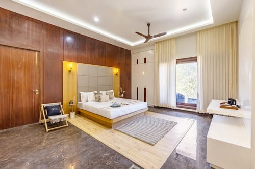 Kvanya Mansion | Regal 5-BHK Getaway With Pvt Pool, Home Theater, Gym & Garden