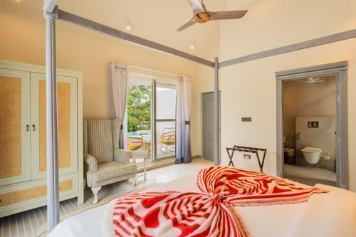 Purple Coral | Luxe 5-BHK Villa With Two Private Pools & Lift Near Chapora Fort