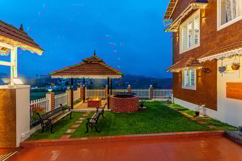 Mihirika’s Nirvana | 5-BHK With Garden, Gazebo, Bonfire Pit & Scenic Views; Near Karnataka Garden