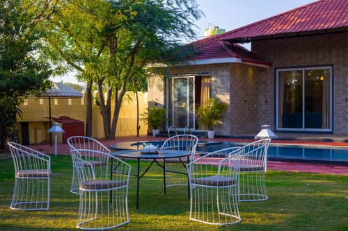 Roohmon’s Farm | Exquisite 5-BHK Retreat With Private Pool, Garden & Barr