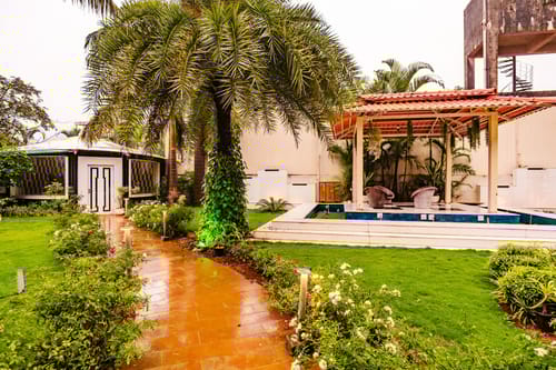 Ayur Kutir | 9-BHK Retreat With Private Pool, Glass Pool, Garden, Gazebo, Jacuzzi & Spa room