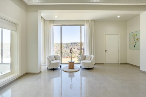 Kvanya Mansion | Regal 5-BHK Getaway With Pvt Pool, Home Theater, Gym & Garden