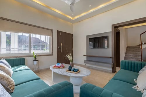 Shourya Zenna | 3-BHK | Pvt Pool & Garden | Terrace | Scenic Views