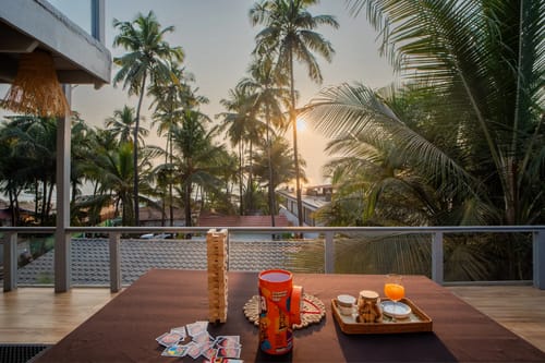 House of Neptune | 3-BHK Retreat with Gazebo & Bar | 10 mtrs from Ashwem Beach