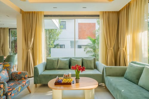 Laguna Aurelia | Luxe 4-BHK Villa Near Popular Beaches With Pvt Pool & Garden