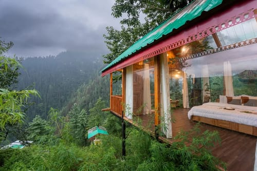 The Sinatra Skylight: Glass treehouse in the mist