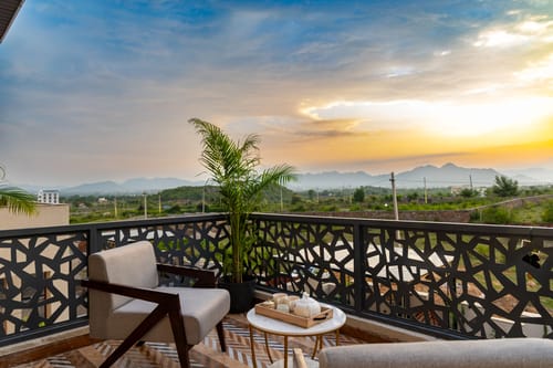 Shreya Blossom Retreat | 4-BHK Villa With Private Pool, Gazebo, Garden, Bar & Scenic Aravali Views