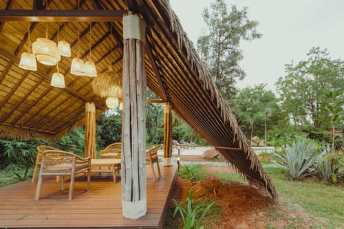 Ananta Bliss Talam | 2-BHK Pet-friendly Villa & 1 Tent On 1-Acre of Land with Shared Pool, Firepit, Garden & Gazebo