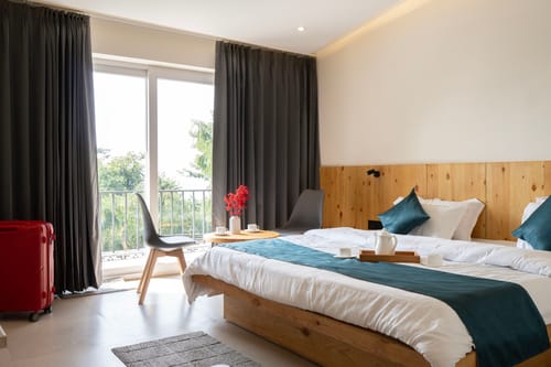 Maple House | Hillside 3-BHK Retreat with Private Pool, Jacuzzi, Open Pizzeria & Bonfire Area