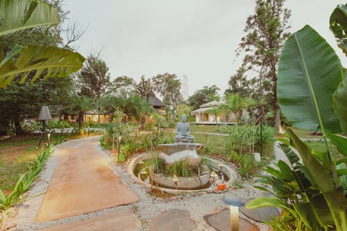 Ananta Bliss Taksu | 2-BHK Villa On 1-Acre of Land with Shared Pool, Gazebo, Garden & a Firepit Lounge