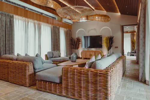 Ananta Bliss Taksu | 2-BHK Villa On 1-Acre of Land with Shared Pool, Gazebo, Garden & a Firepit Lounge