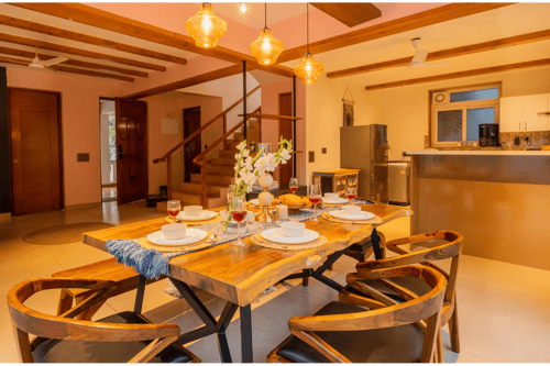 Villa Aarna | Tropical 3-BHK Villa Near Ozran Beach With Private Pool & Lounge Area