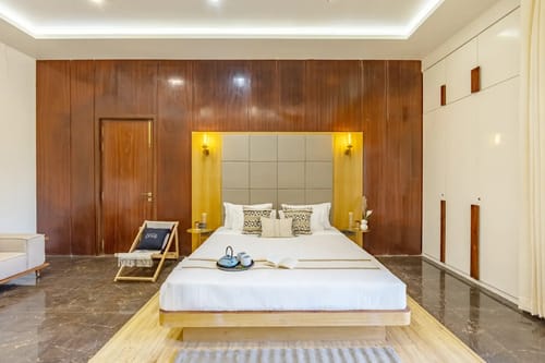 Kvanya Mansion | Regal 5-BHK Getaway With Pvt Pool, Home Theater, Gym & Garden