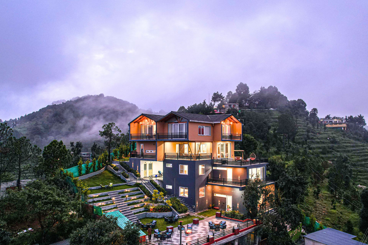 Trio’s Top | Pet-friendly 2-BHK with Attic, Shared Sit-out Area, Stepped Garden & Hill Views