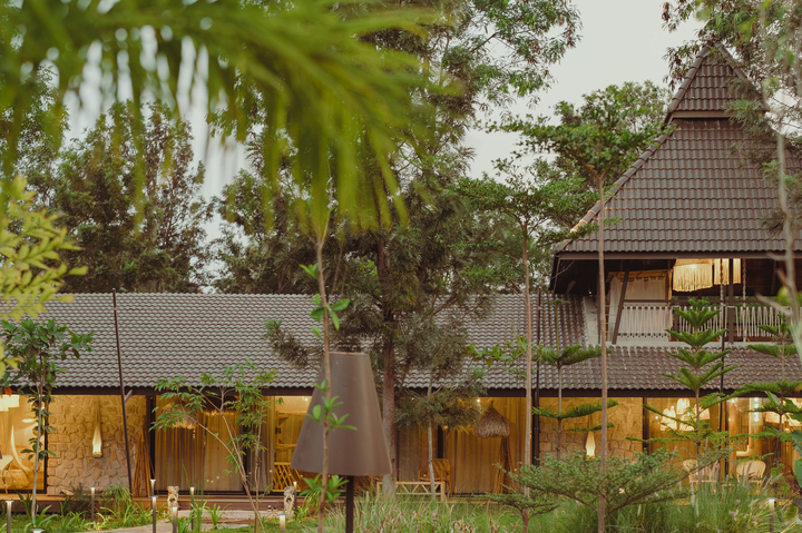 Ananta Bliss Bale | Fibre Tent on 1-Acre with Shared Pool, Sunken Firepit, Gazebo & a Lush Garden