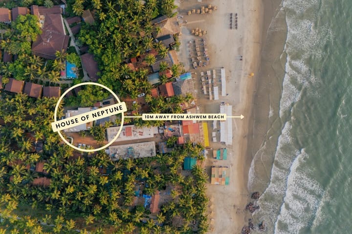 House of Neptune | 3-BHK Retreat with Gazebo & Bar | 10 mtrs from Ashwem Beach - Image 3