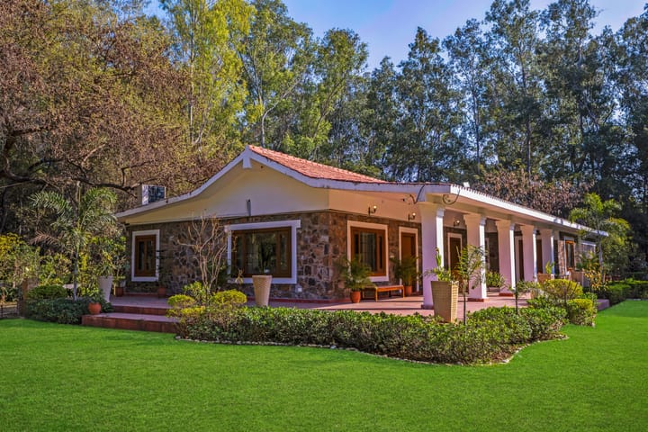 Aravalli Reserve The Bliss | Pet-friendly 3-BHK Villa with Private Pool, Patio, Jacuzzi, and Gazebo