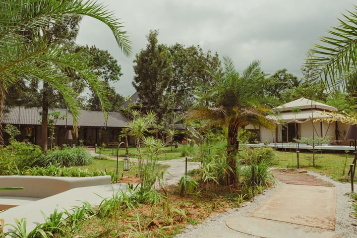 Ananta Bliss Talam | 2-BHK Pet-friendly Villa & 1 Tent On 1-Acre of Land with Shared Pool, Firepit, Garden & Gazebo - Image 2