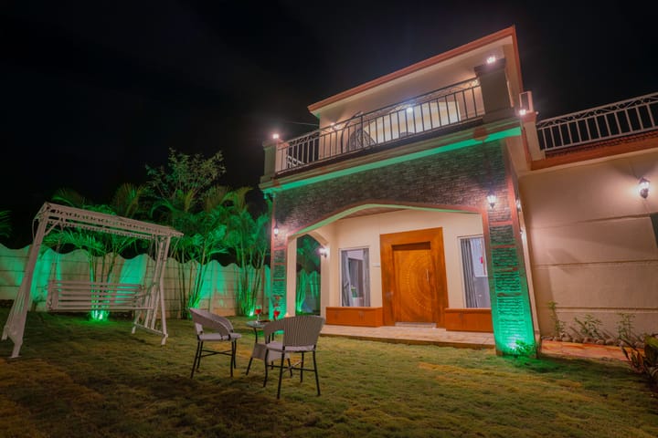 Lavender Crest | Pet- friendly 4-BHK Villa With Private Pool , Garden Area,  and Outdoor seating | Near Bhimashankar Walls Trek