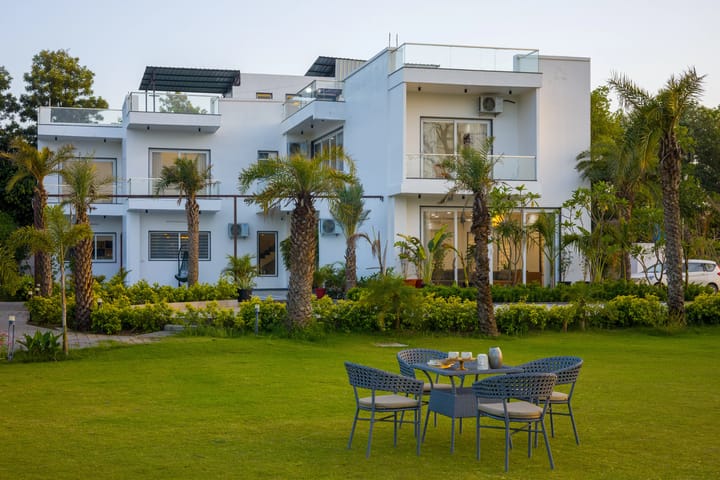 AdhiVa Retreat | 5-BHK Farmhouse with Private Pool, Bar & Lush Garden