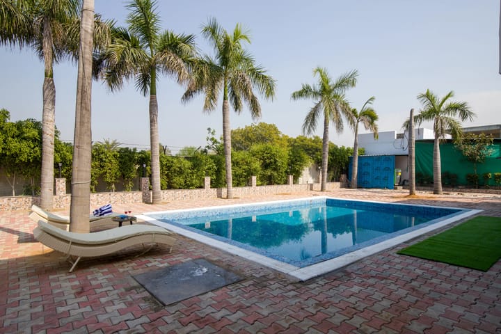 Ivory estate | 5-BHK Pet-friendly Farm With Pvt Pool, Gazebo & Lounge