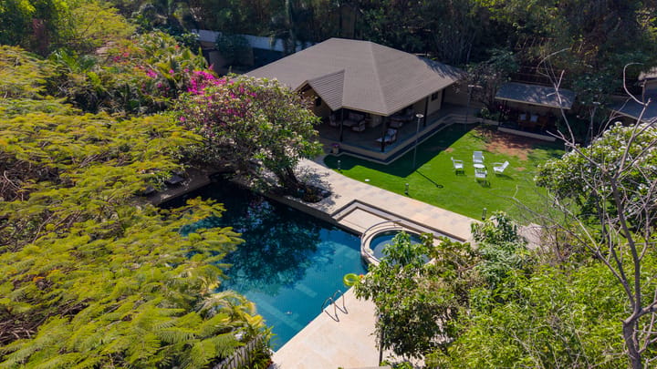 Lush Villa | 6-BHK Pet-Friendly Villa with Pool, Jacuzzi, Gazebo & Garden