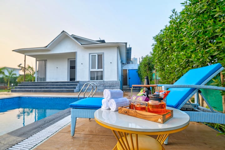 Saroja Farm | Pet-friendly 3-BHK Farmhouse With Private Pool, Lush Garden & Discotheque | Near Noida 150 Mall