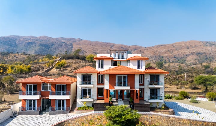 Godan Terra Estate | 10-BHK Riverside Retreat with Pool, Garden, Elevated Gazebo in Nature & Mountain Views