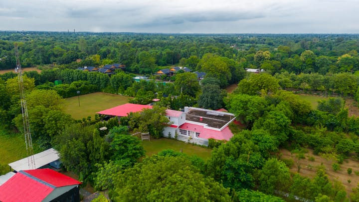 Raha Farms | 4-BHK Pet-friendly Villa with Private Pool, Restaurant, Shared Pool, Game Zone, & Gym on 5.5-Acre Land