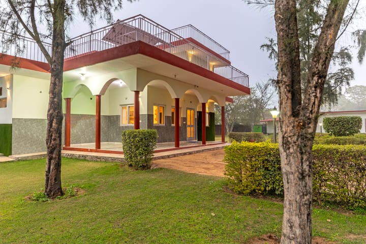 Luxe FarmAcre | Pet-friendly 4-BHK Villa With Private Pool, Garden & Terrace