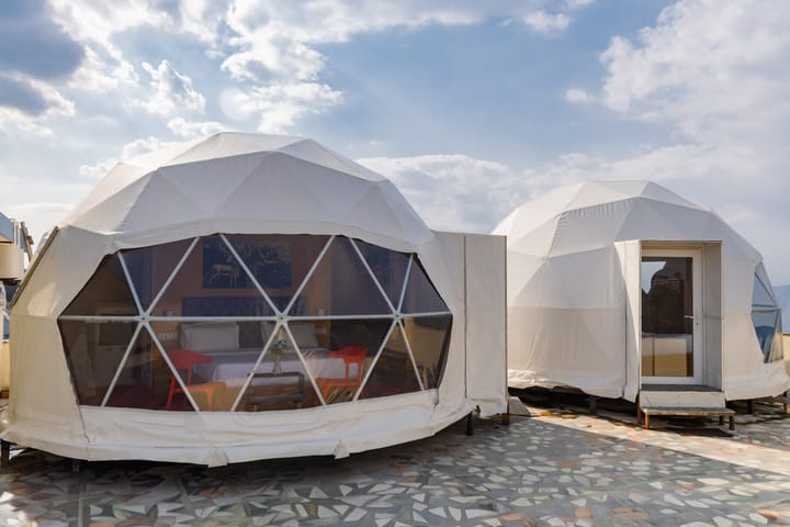 Snowdrop Glamps | Pet-Friendly Dome Cottage with a Common Terrace & 270° Mountain Views | Near Mall Road, Popular Cafés & Landmarks