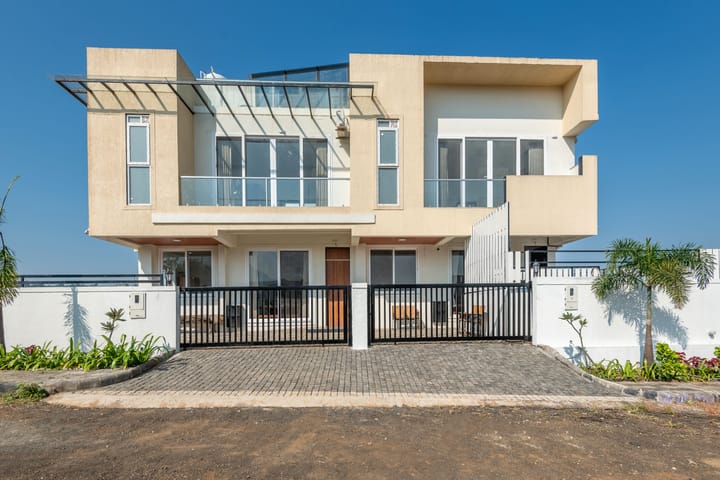 White House |  3-BHK Villa With panoramic Hill Views, Glass Room, Outdoor Pool & Dam nearby