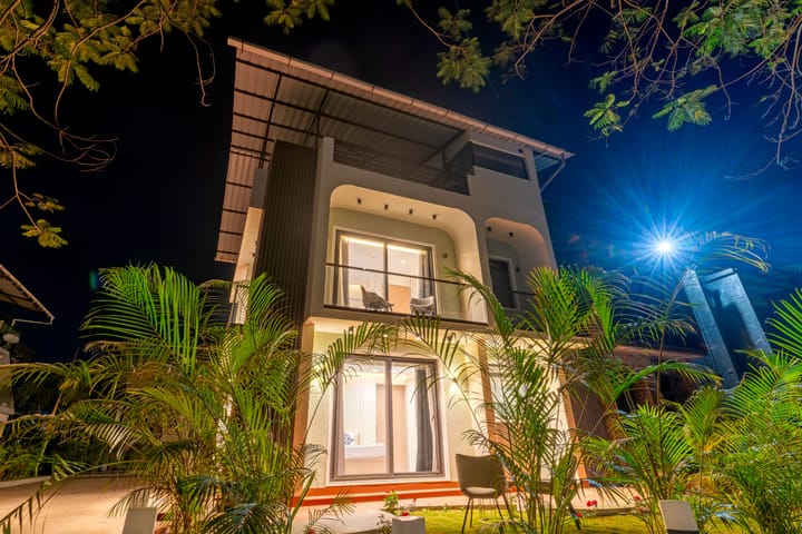 Rosalia | 3-BHK Villa With Shared Pool and Lawn | 5 km from Shree Narayani Dham Temple